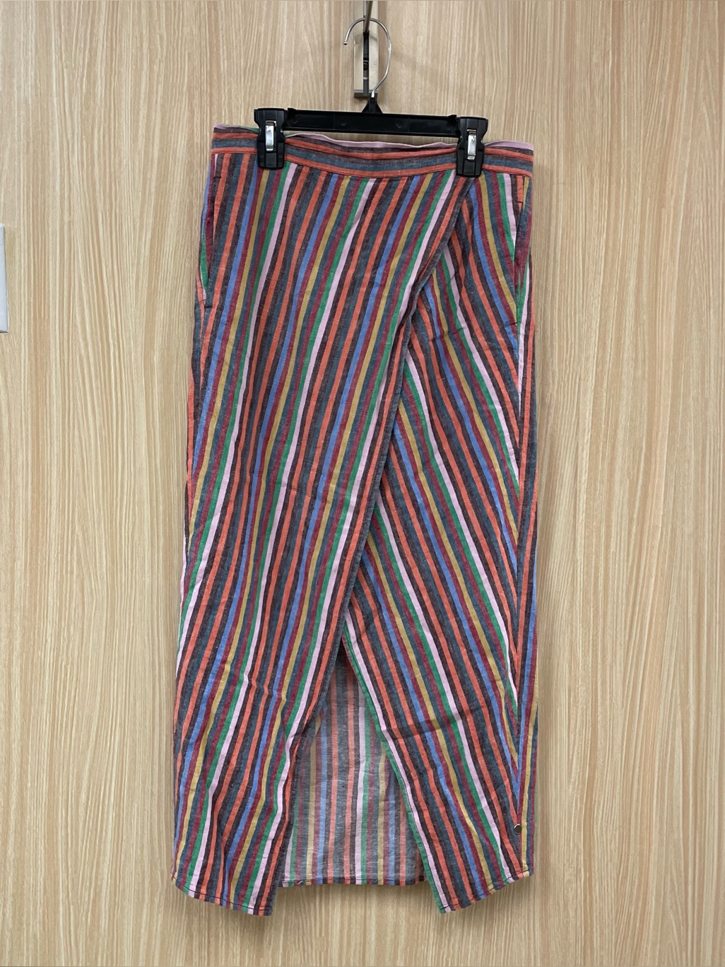 Madewell Pink Pinstripe Skirt Size Small